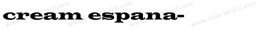 cream espana字体转换